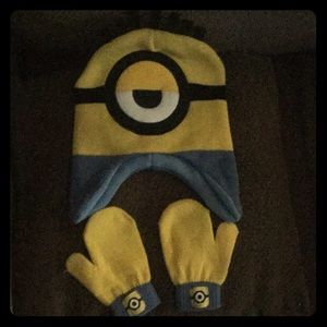 Children’s toboggan and mittens